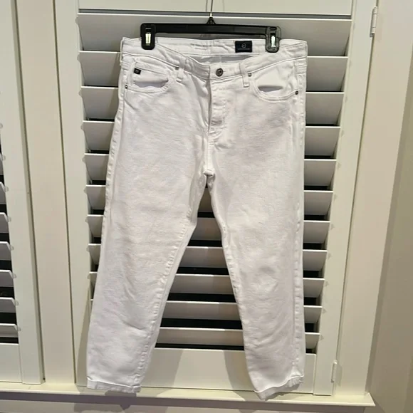 Ag Adriano Goldschmied | Jeans | Ag Adriano Goldschmied Prima Roll Up Cigarette  Jean White Sz 3 Great Condition